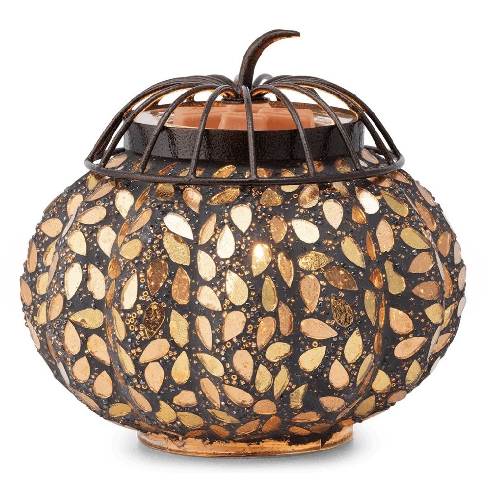 Scentsy Golden Gourd Wax Warmer New In Box Pumpkin Halloween